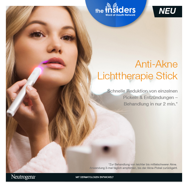 Insiders - Neutrogena® Anti-Akne Lichttherapie Stick Info